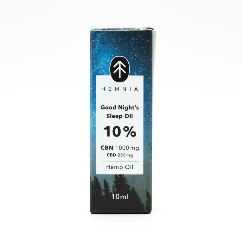 Hemnia Good Night´s Sleep Hemp oil 10%, 1000 mg CBN, 250 mg CBD, 10 ml