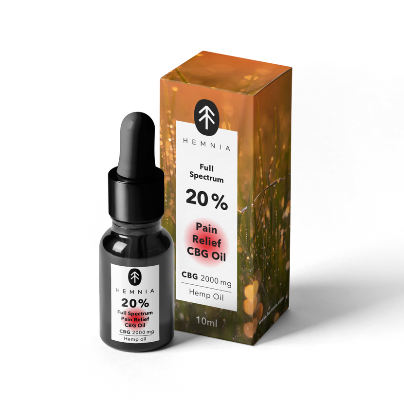 Hemnia Full Spectrum CBG Olie – 20% CBG hamp; 5% CBD (2000 mg, 10 ml)
