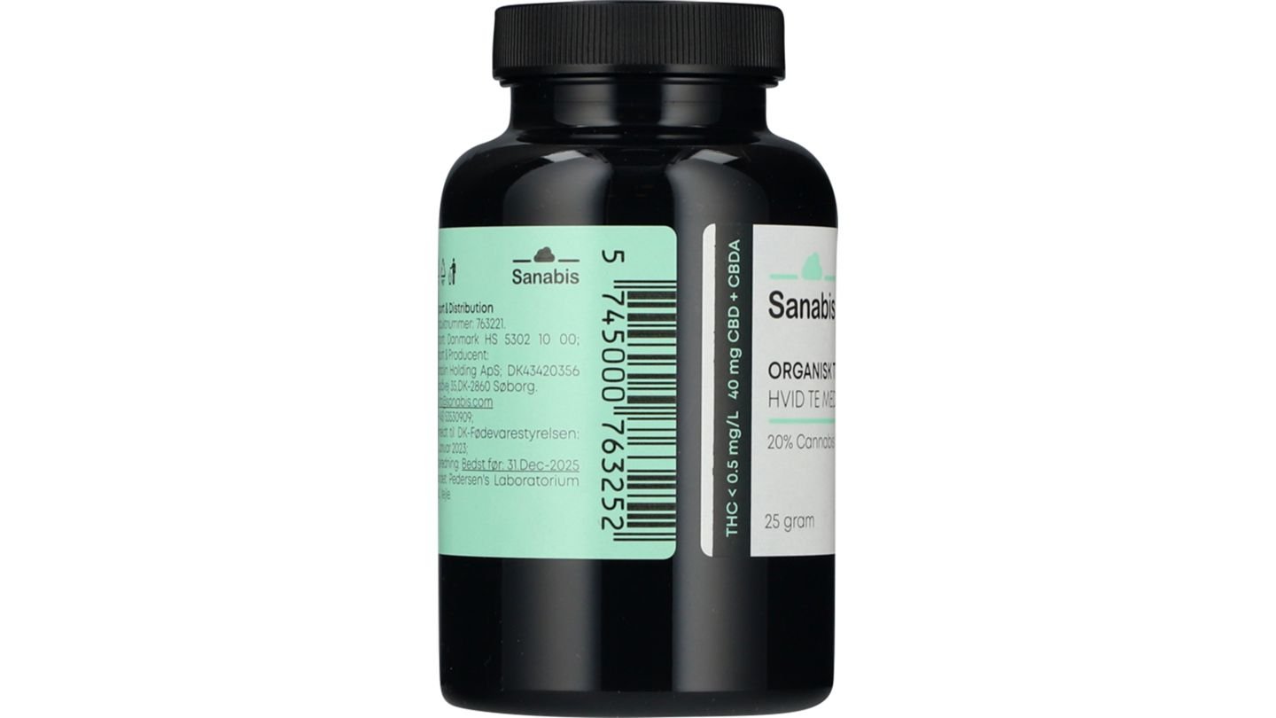 Sanabis - Hvid te med vanilje organisk med CBD 20%