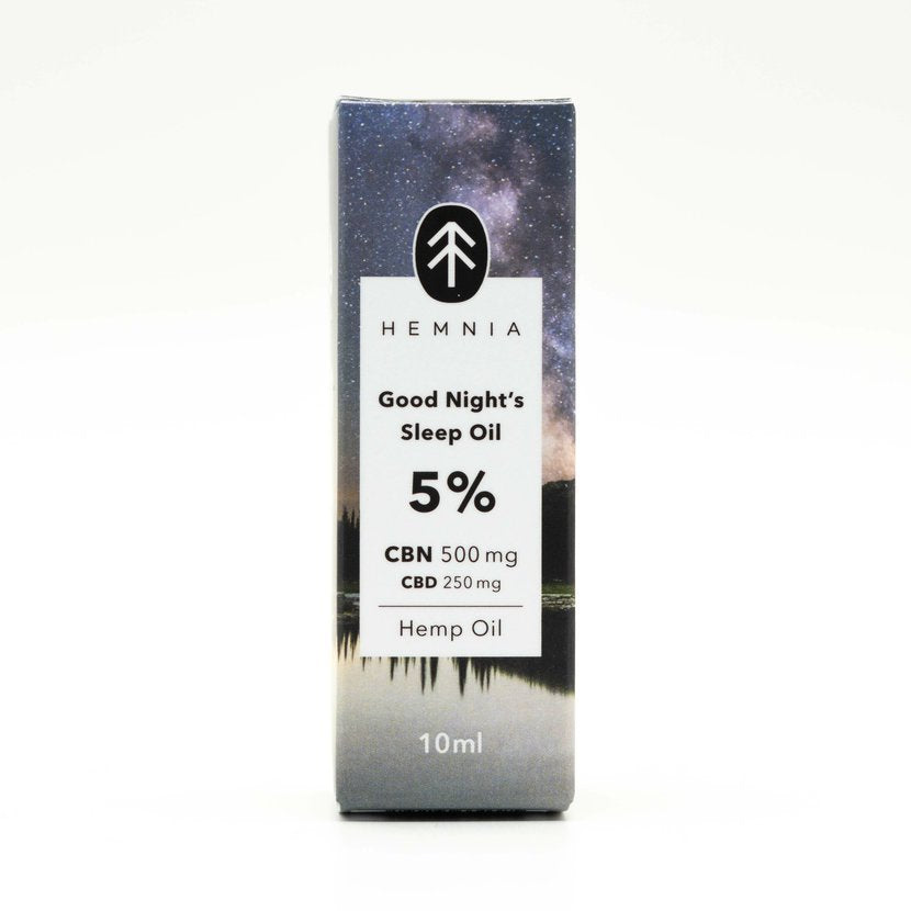 Hemnia Hemp oil 5%, 500 mg CBN, 250 mg CBD, 10 ml