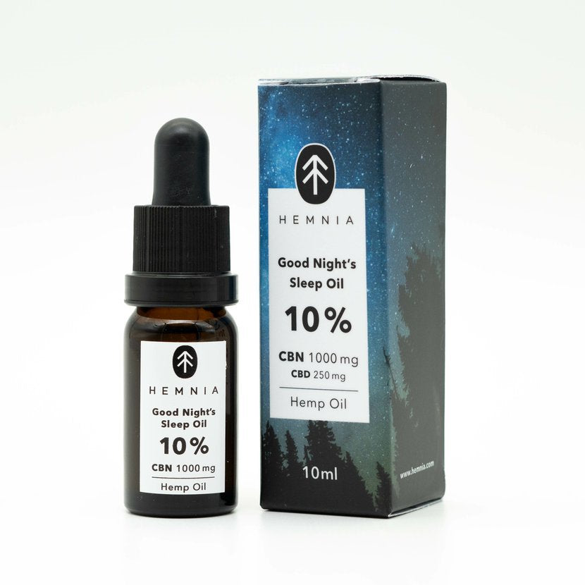 Hemnia Hemp oil 10%, 1000 mg CBN, 250 mg CBD, 10 ml