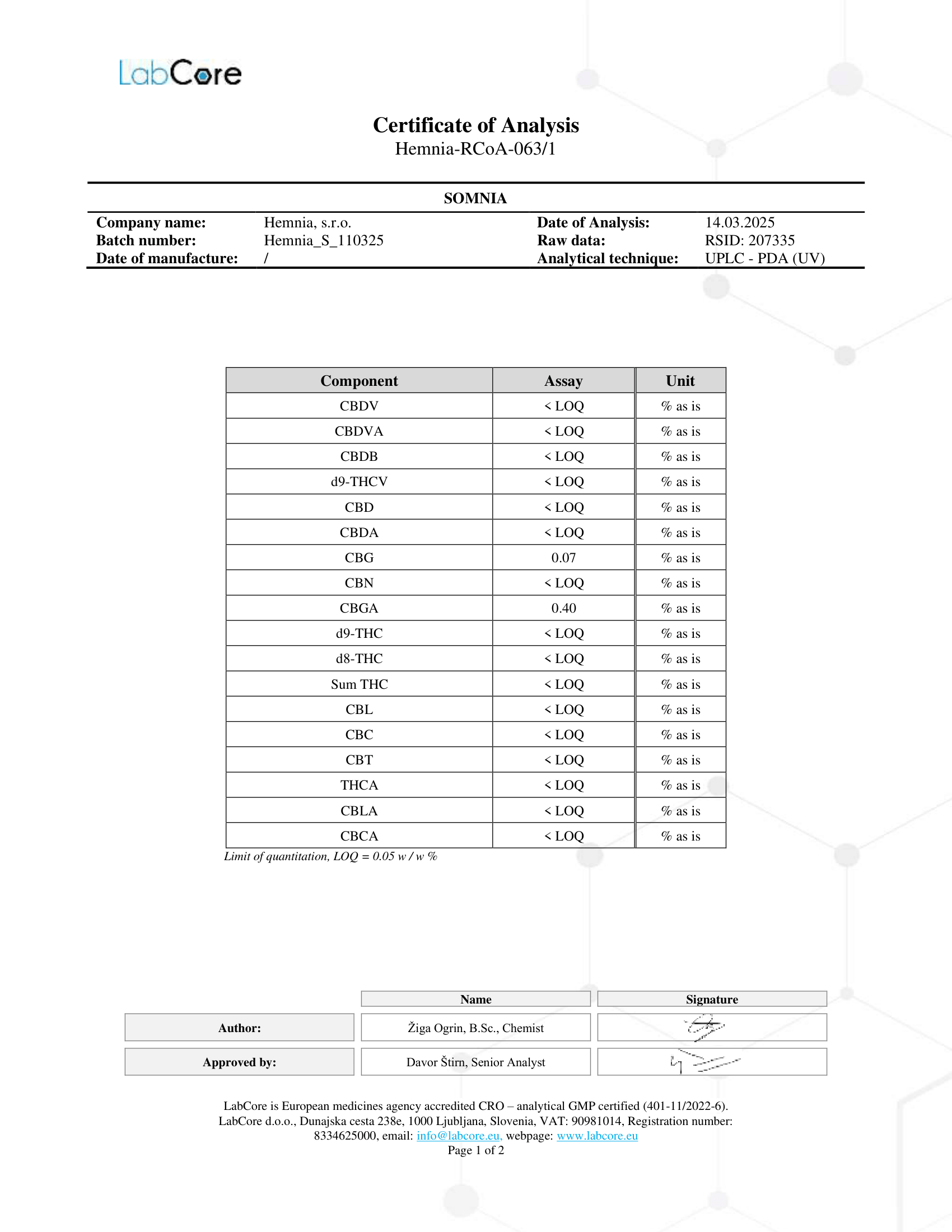 Hemnia SOMNIA – Urteblanding med hamp (50 g)