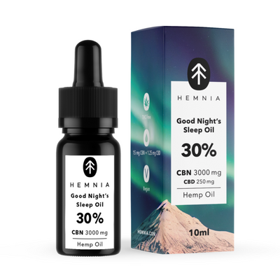 Hemnia Hemp Oil 30% CBN – 3000 mg CBN + 250 mg CBD (10 ml)