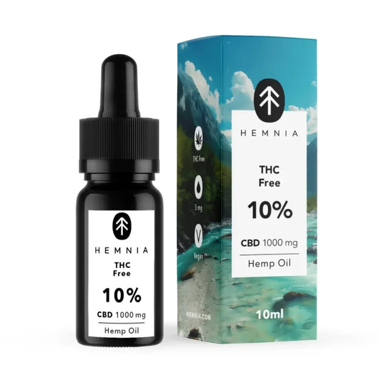 Hemnia CBD Oil 10% THC Free, 1000 mg, 10 ml