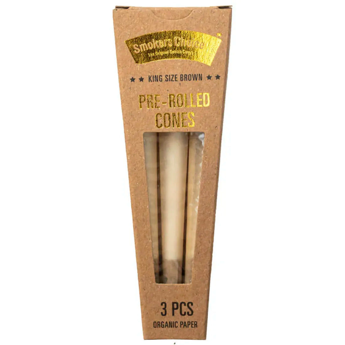 Smokers Choice – Cones King Size Brown 3 pak Box